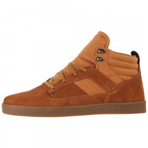 Tenis Skate Supra Bandit Mid Marrones | MSWQK9867