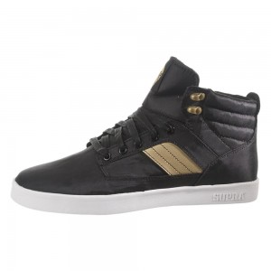 Tenis Skate Supra Bandit Negras Doradas | JIQPE2760