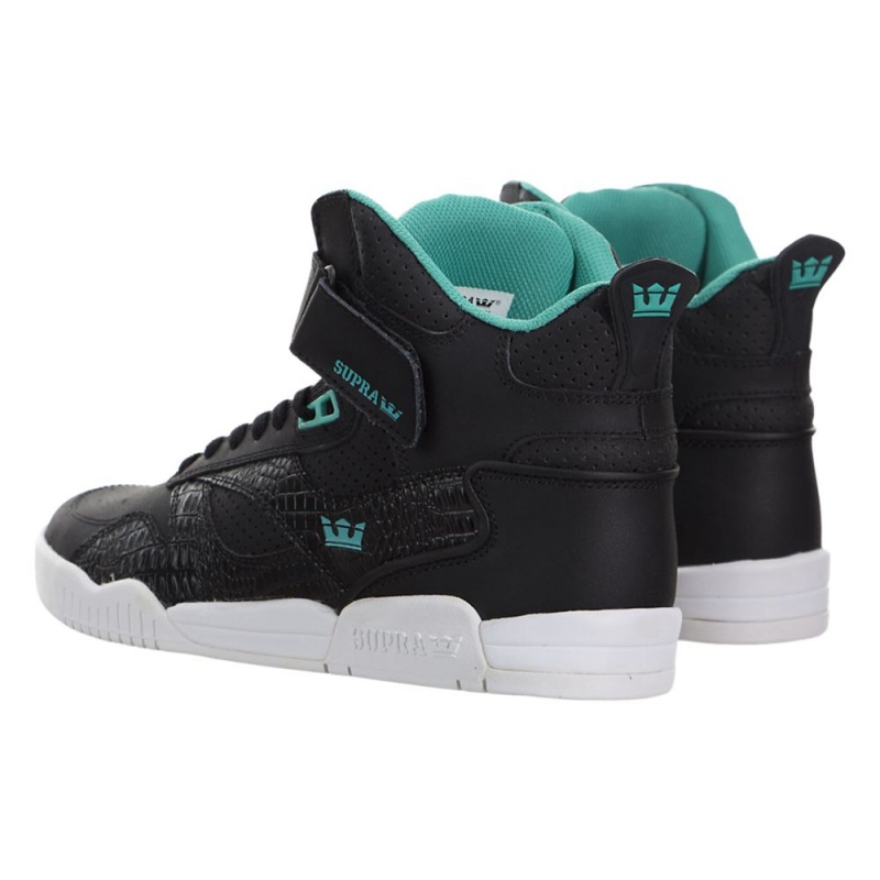 Altas Supra Bleeker Negras Turquesa | GUSCN8934