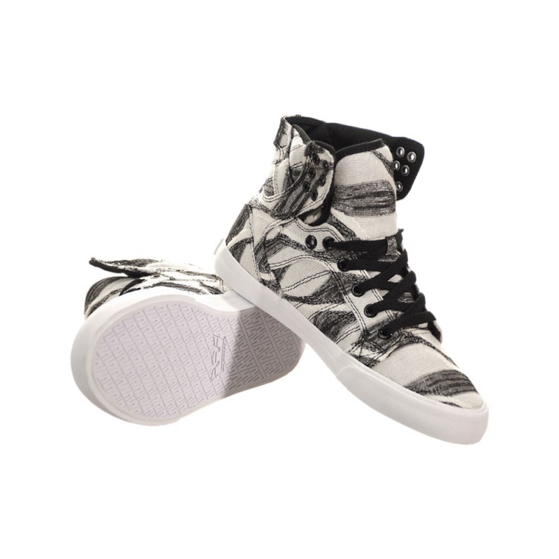 Altas Supra SkyTop Blancas Gris | GAKXE3571