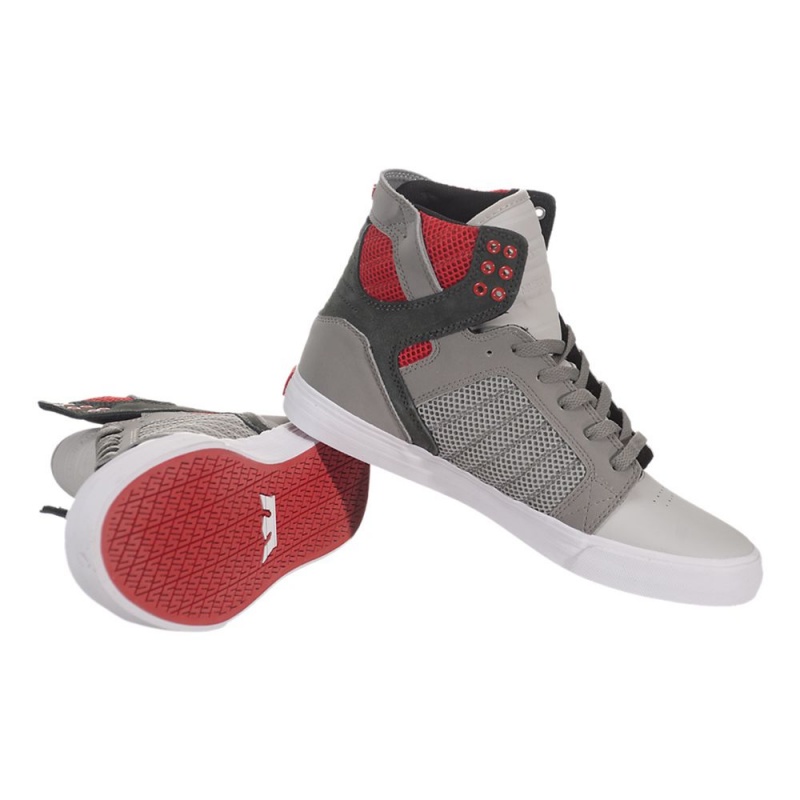 Altas Supra SkyTop Gris Rojas | VASFK4530