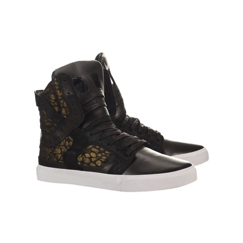 Altas Supra SkyTop II Negras Doradas | PQSEL6537