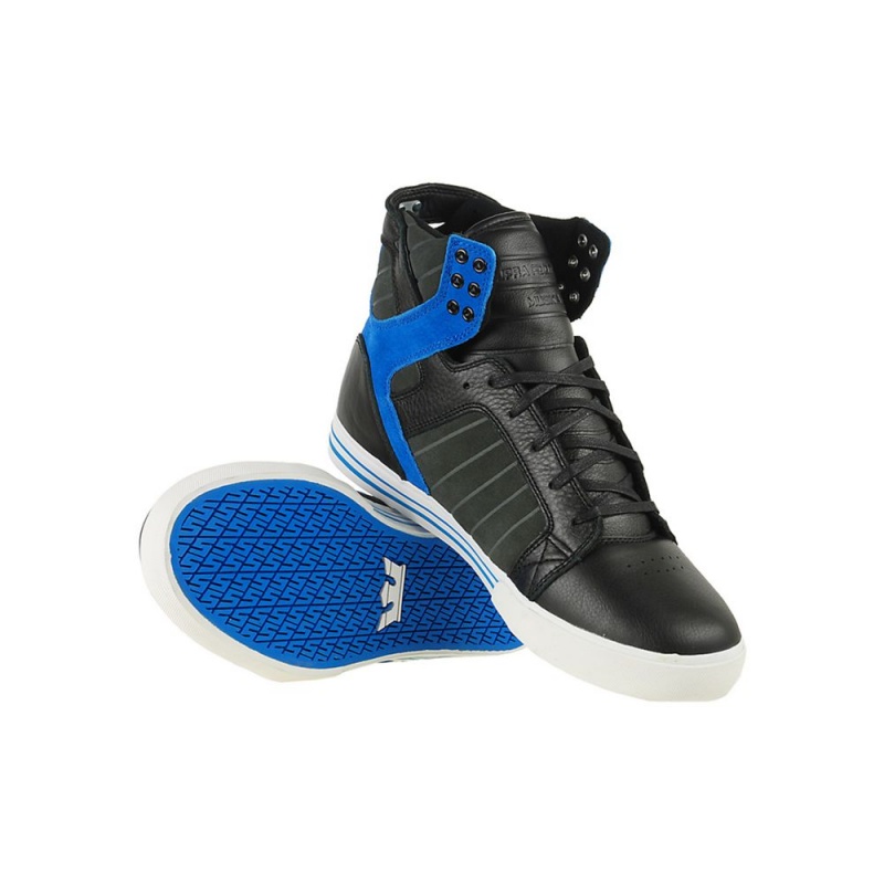 Altas Supra SkyTop Negras Azules | IHSXP2649