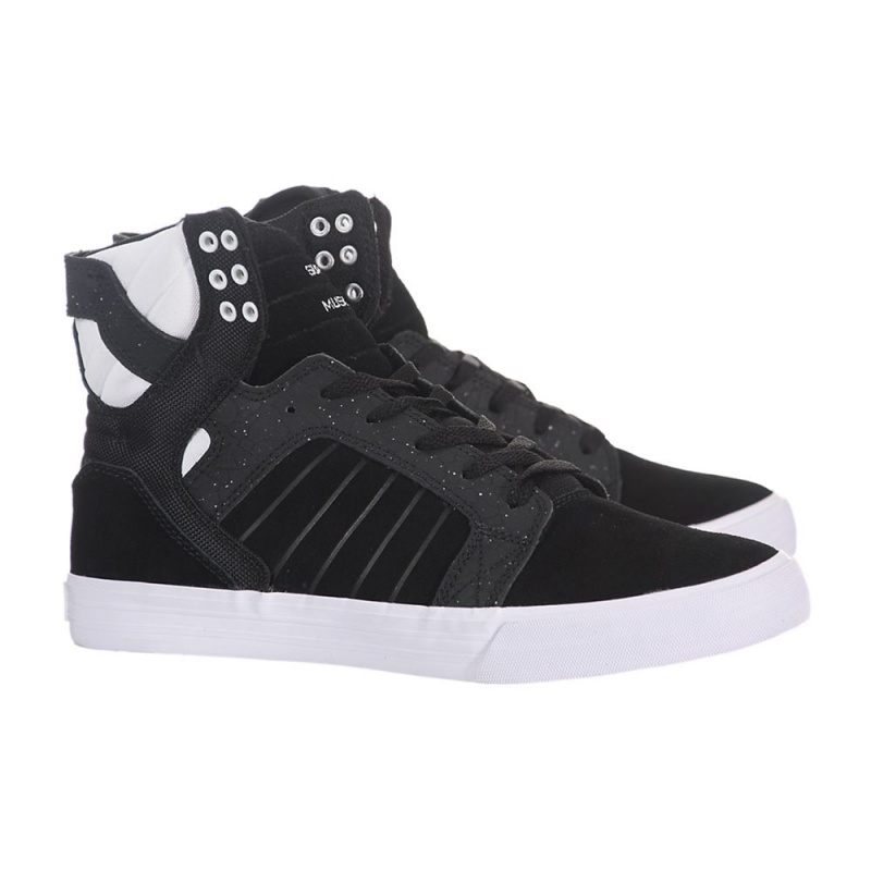 Altas Supra SkyTop Negras Blancas | FQTKI2697