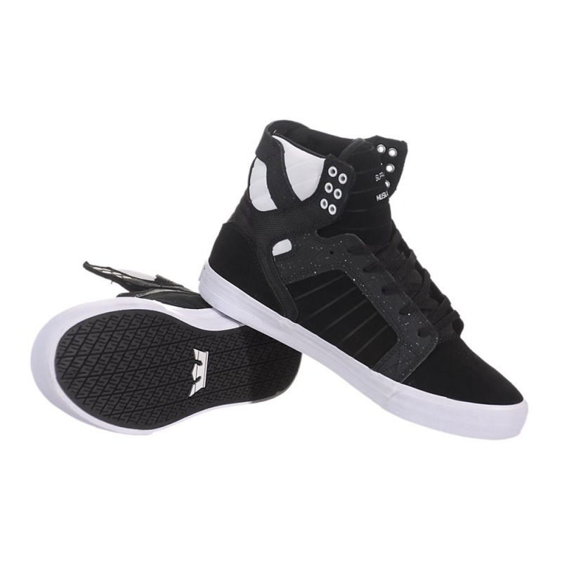 Altas Supra SkyTop Negras Blancas | FQTKI2697