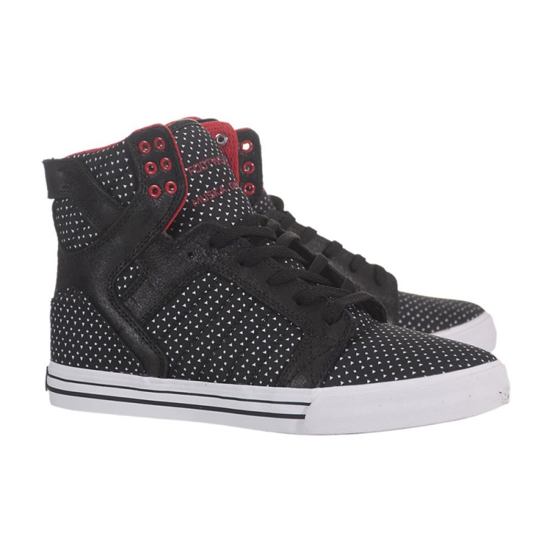 Altas Supra SkyTop Negras Blancas | LPATC1257