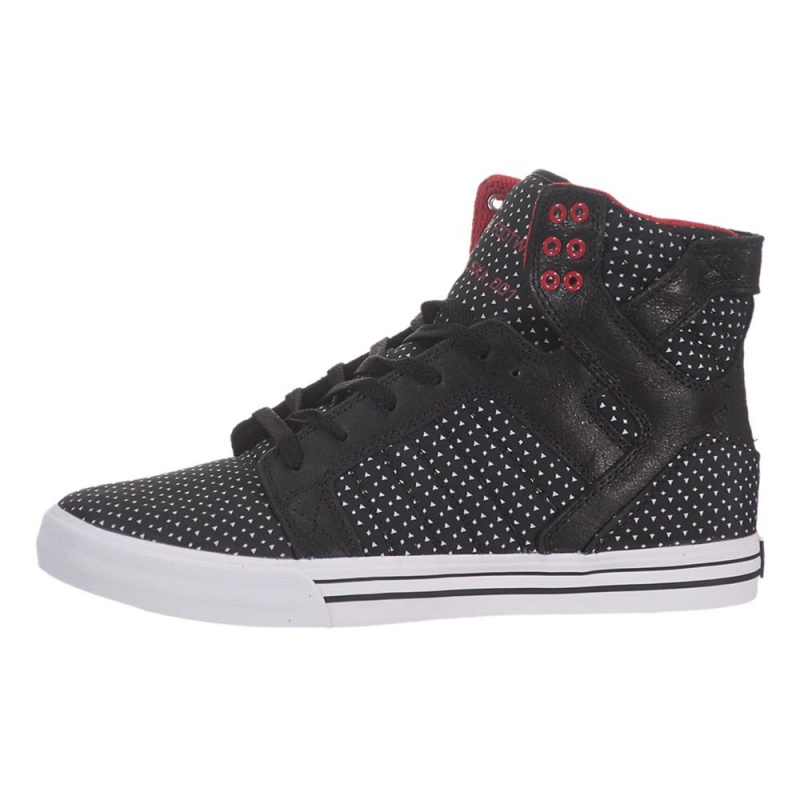 Altas Supra SkyTop Negras Blancas | LPATC1257