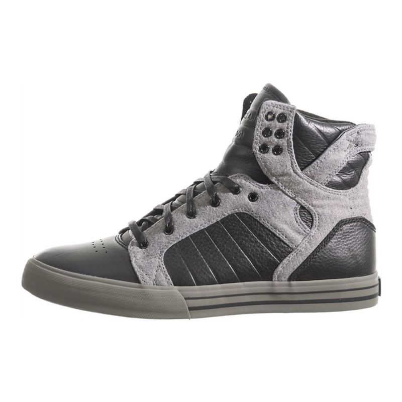 Altas Supra SkyTop Negras Gris | DMSWU4198