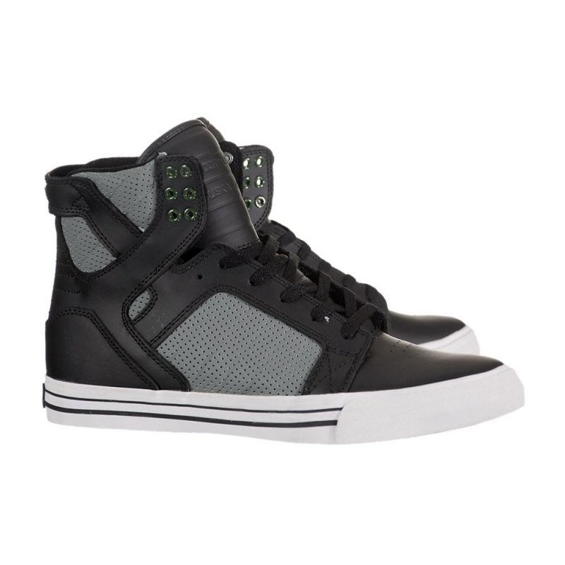 Altas Supra SkyTop Negras Gris | FZEAR1572