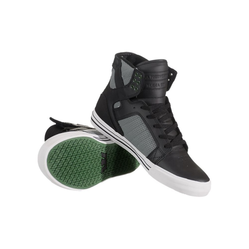 Altas Supra SkyTop Negras Gris | FZEAR1572