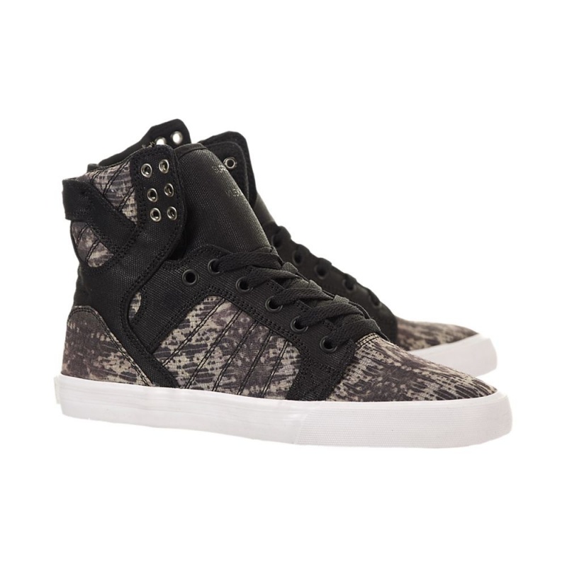 Altas Supra SkyTop Negras Gris | LTDJE4287