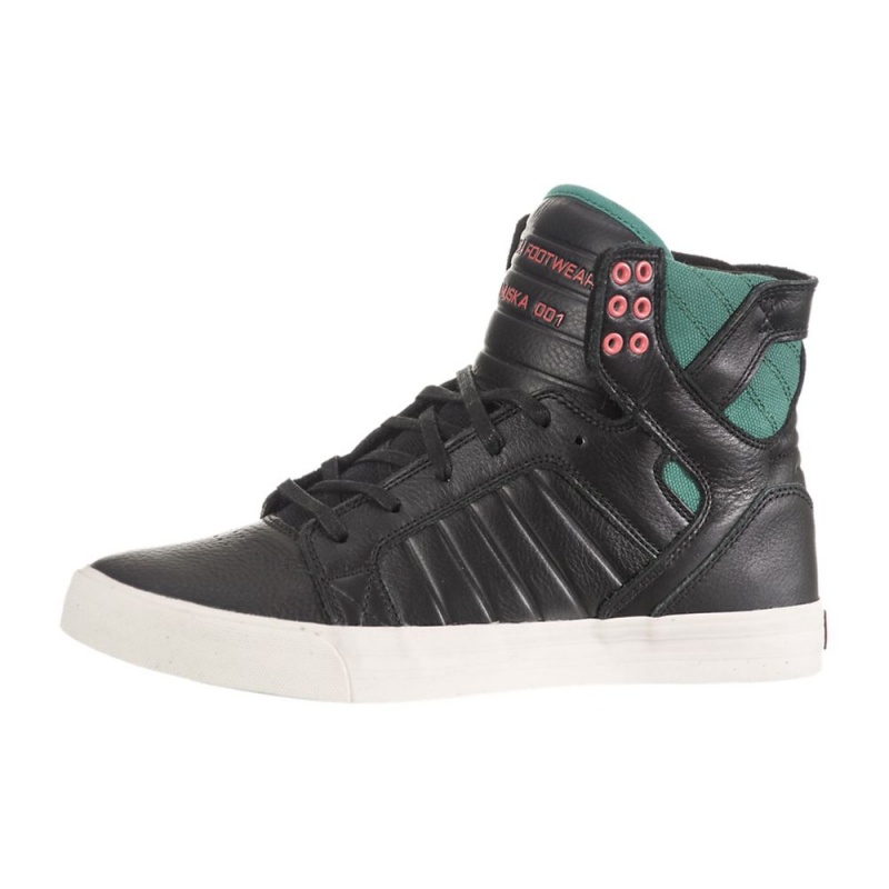 Altas Supra SkyTop Negras Verde | VXDKH6103