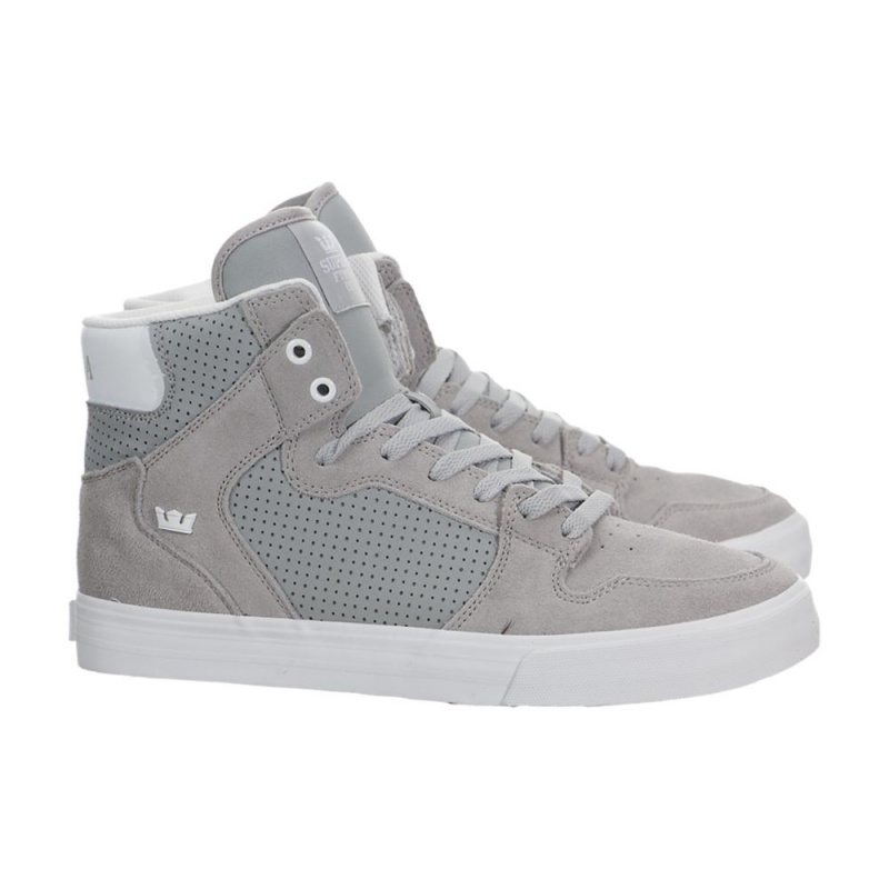 Altas Supra Vaider Gris Blancas | QWJRP8493