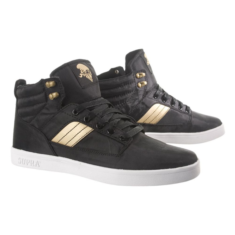 Tenis Skate Supra Bandit Negras Doradas | UQCNI7859