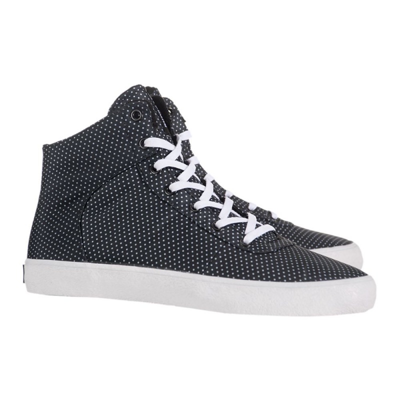 Tenis Skate Supra Cuttler Negras Blancas | CHNBF3507