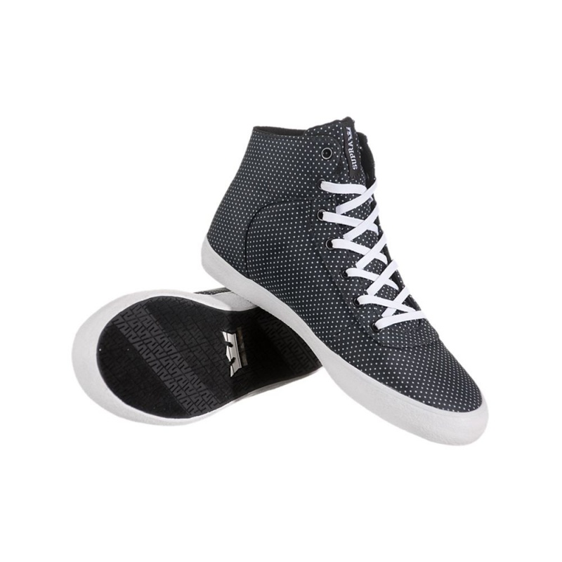 Tenis Skate Supra Cuttler Negras Blancas | CHNBF3507