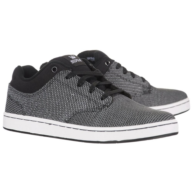 Tenis Skate Supra Dixon Negras Blancas | MBVXZ0745