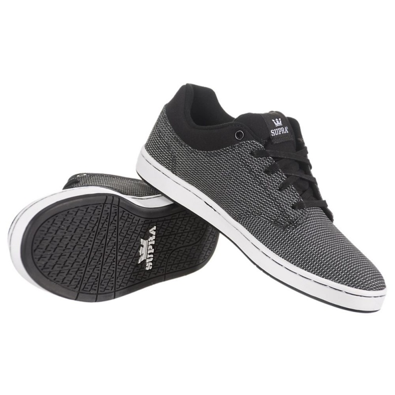 Tenis Skate Supra Dixon Negras Blancas | MBVXZ0745