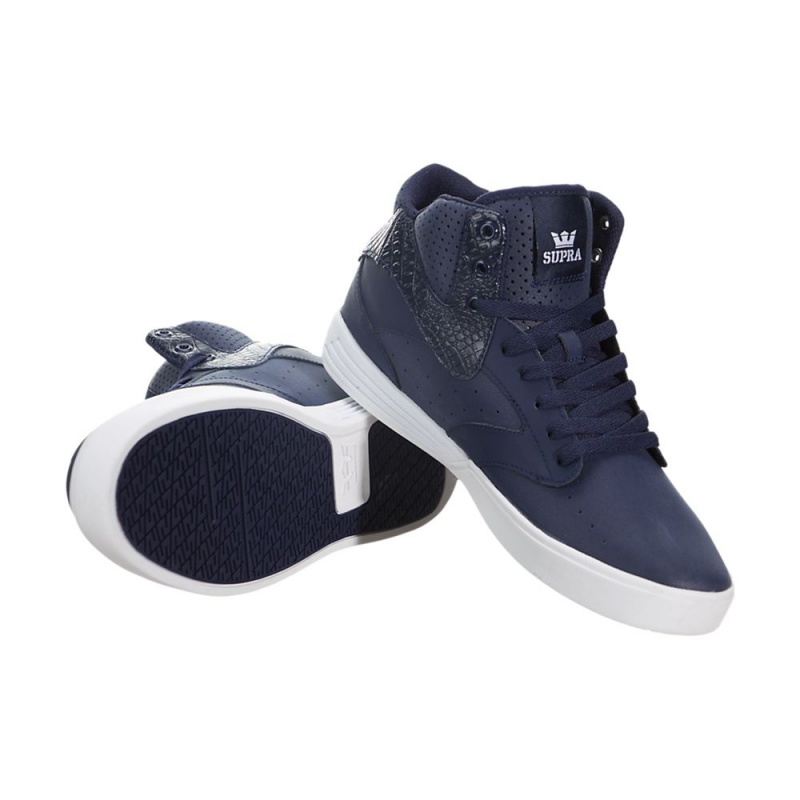 Tenis Skate Supra Khan Azul Marino | QNEUC6219