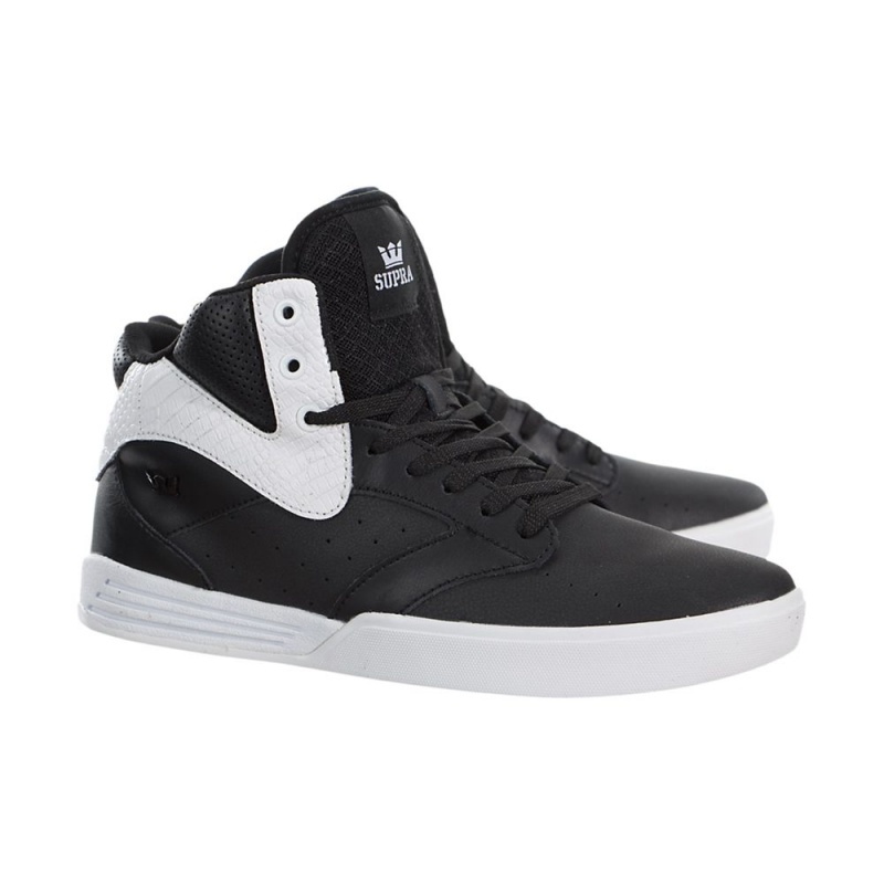 Tenis Skate Supra Khan Negras Blancas | JLDSV4960