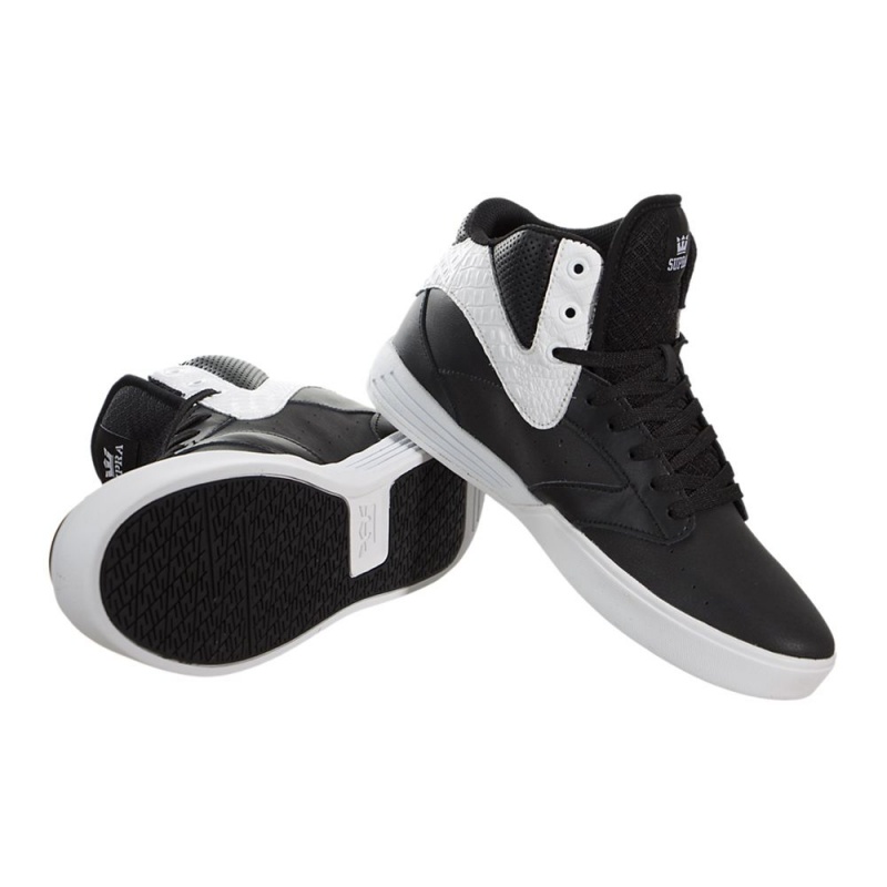 Tenis Skate Supra Khan Negras Blancas | JLDSV4960