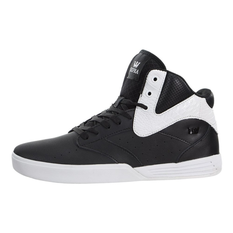 Tenis Skate Supra Khan Negras Blancas | RNZQD8601