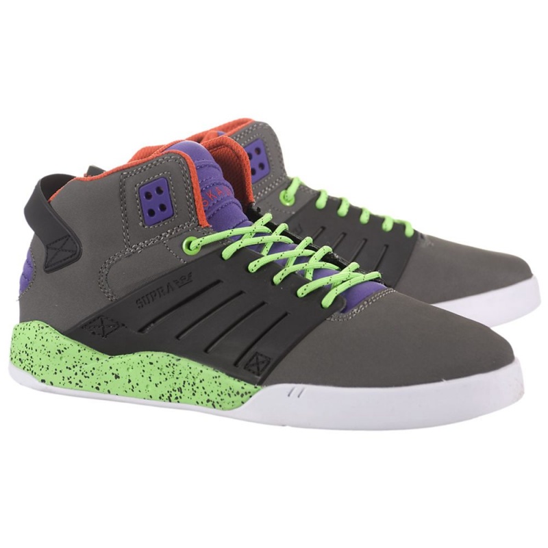 Tenis Skate Supra SkyTop III Gris Negras | KMRDE5062