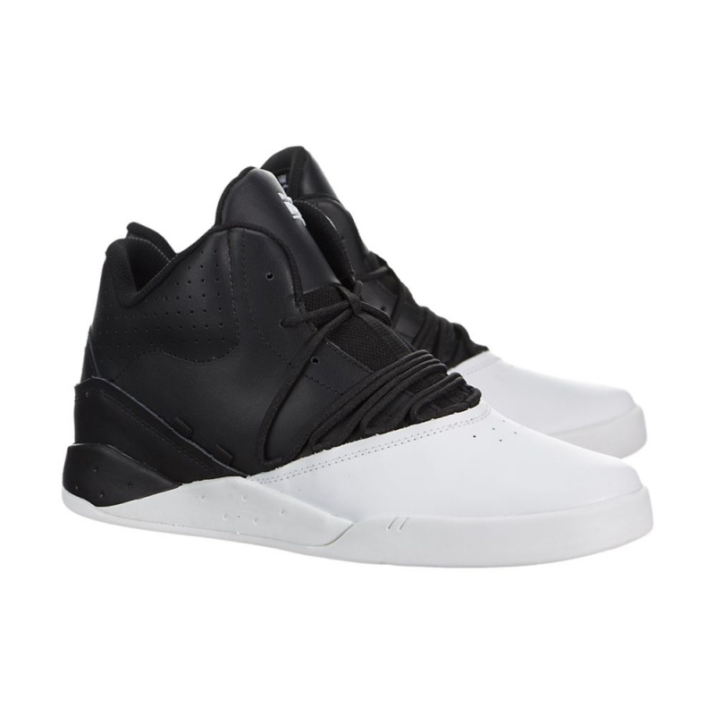 Tenis Supra Estaban Negras Blancas | RETCJ7215