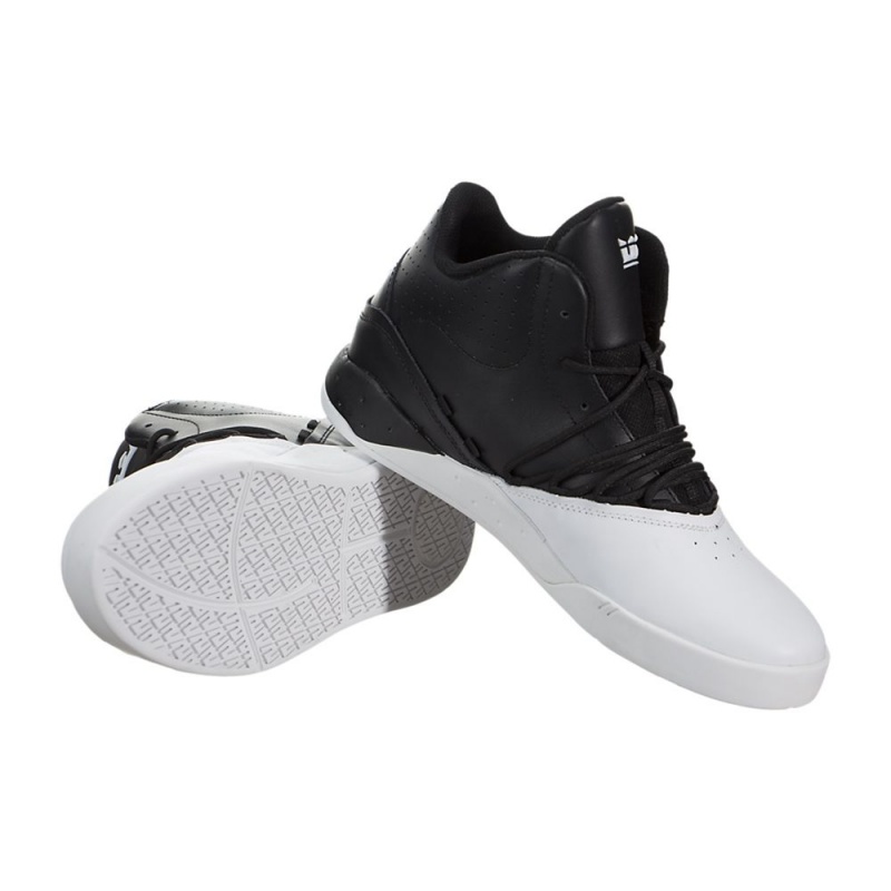 Tenis Supra Estaban Negras Blancas | RETCJ7215