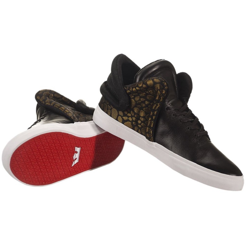 Tenis Supra Falcon Negras Doradas | MPIZS6592